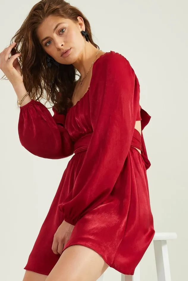 Altar039d State Blakely Satin Dress Women Casual
