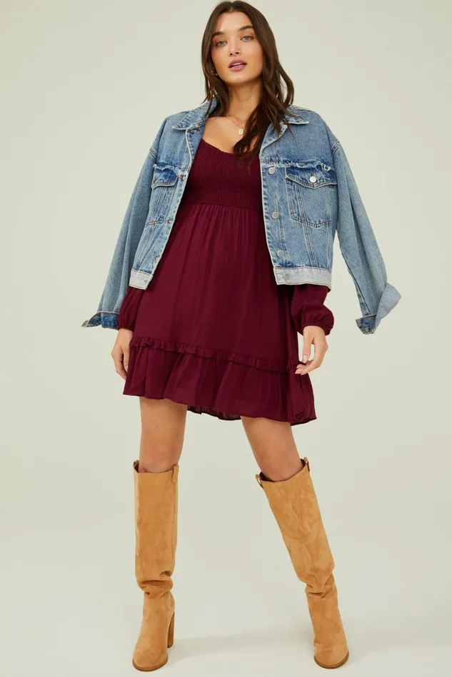 Altar039d State Blakely Smocked Dress Women Casual