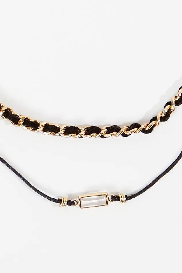 Altar039d State Braided Leather Cord Layered Necklace Women Jewelry