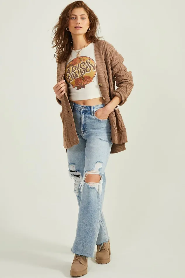 Altar039d State Bria Cable Knit Cardigan Women Sweaters
