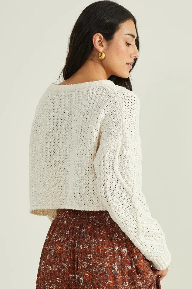 Altar039d State Cambria Chenille Cropped Sweater Women Sweaters