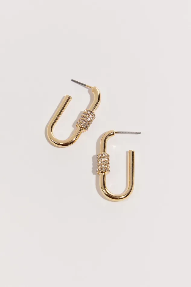 Altar039d State Carabiner Mini Hoop Earrings Women Jewelry