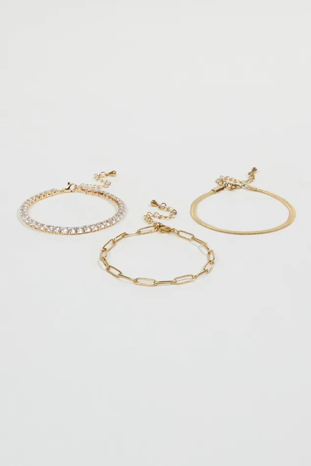 Altar039d State Dainty Diamond Herringbone Bracelet Set Women Jewelry