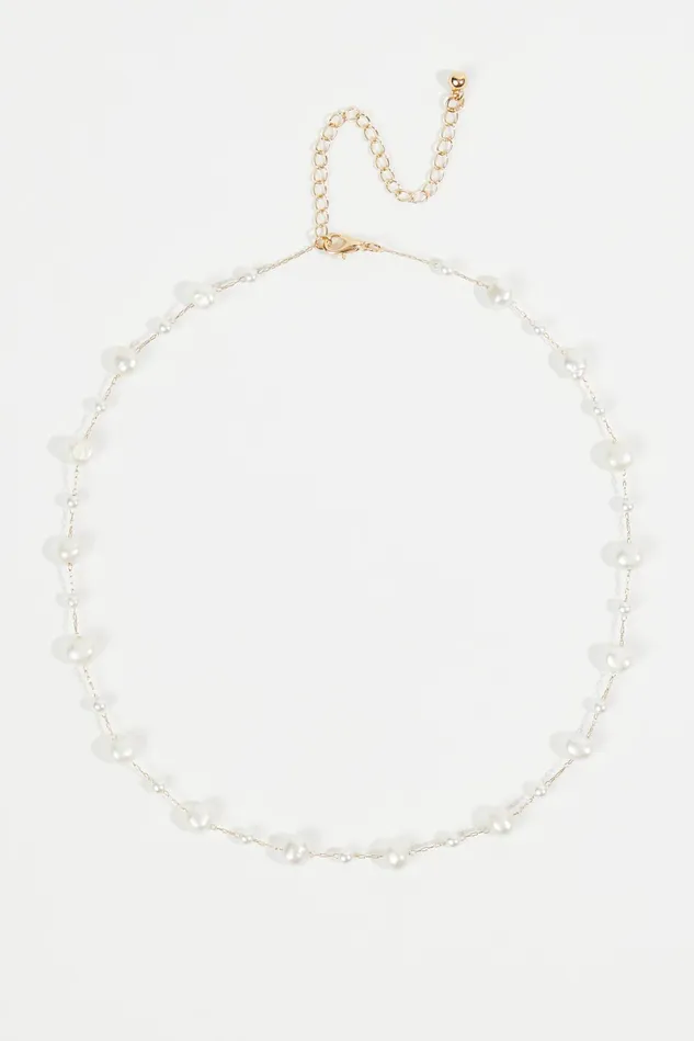 Altar039d State Dainty Pearl Stone Choker Necklace Women Jewelry