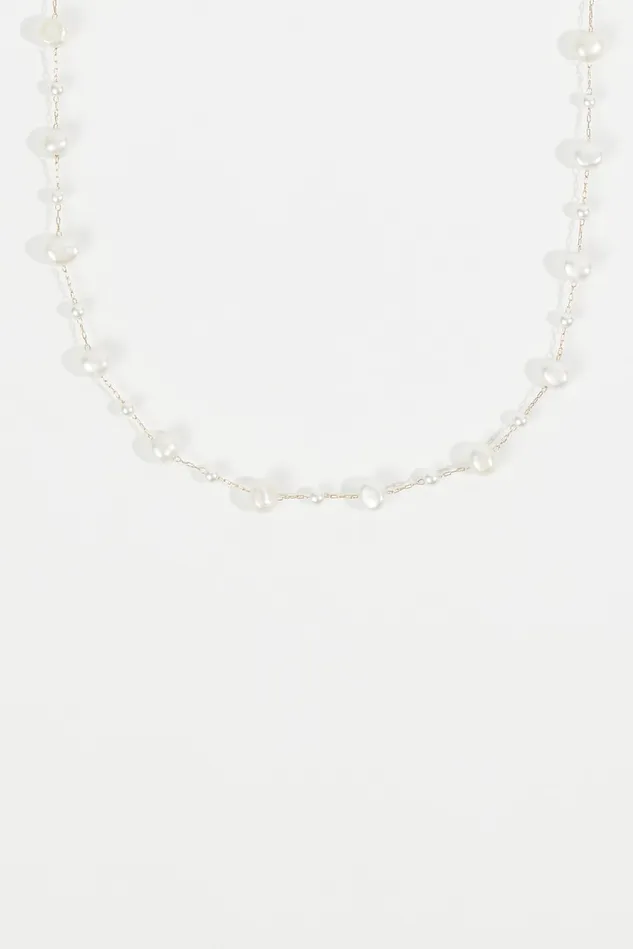 Altar039d State Dainty Pearl Stone Choker Necklace Women Jewelry