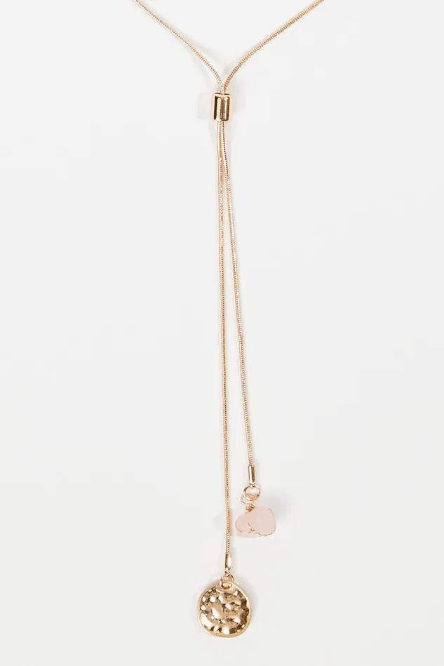 Altar039d State Dainty Stone Pendant Bolo Necklace Women Jewelry