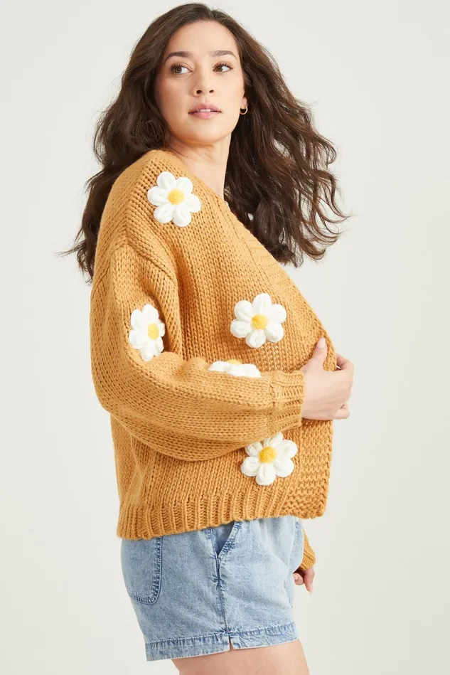 Altar039d State Daisie 3D Floral Cardigan Women Cardigans