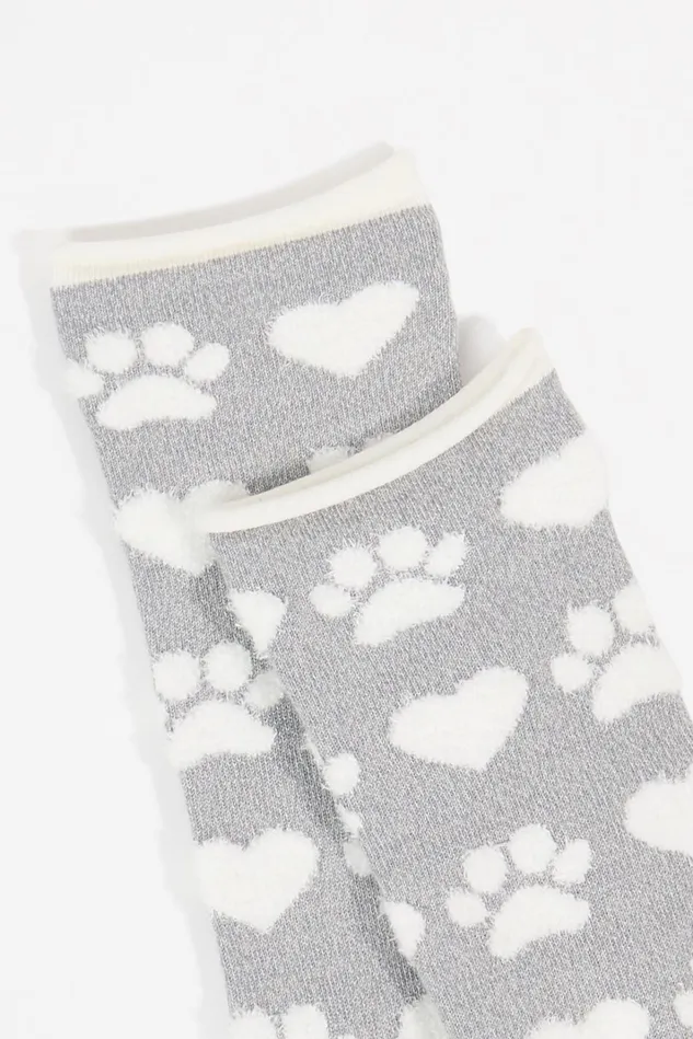 Altar039d State Dog Paw Heart Crew Socks Women Socks