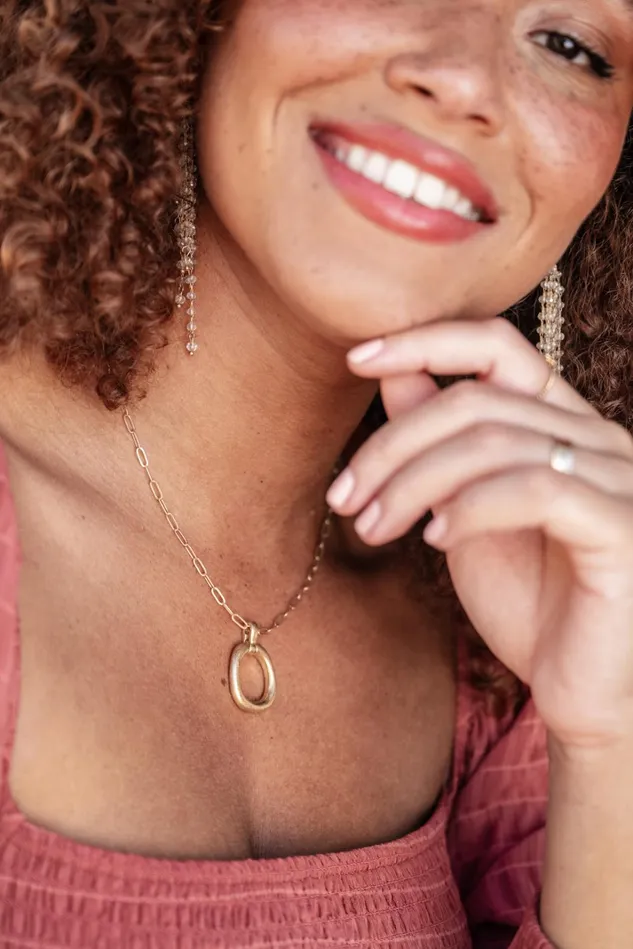 Altar039d State Irregular Circle Pendant Necklace Women Jewelry