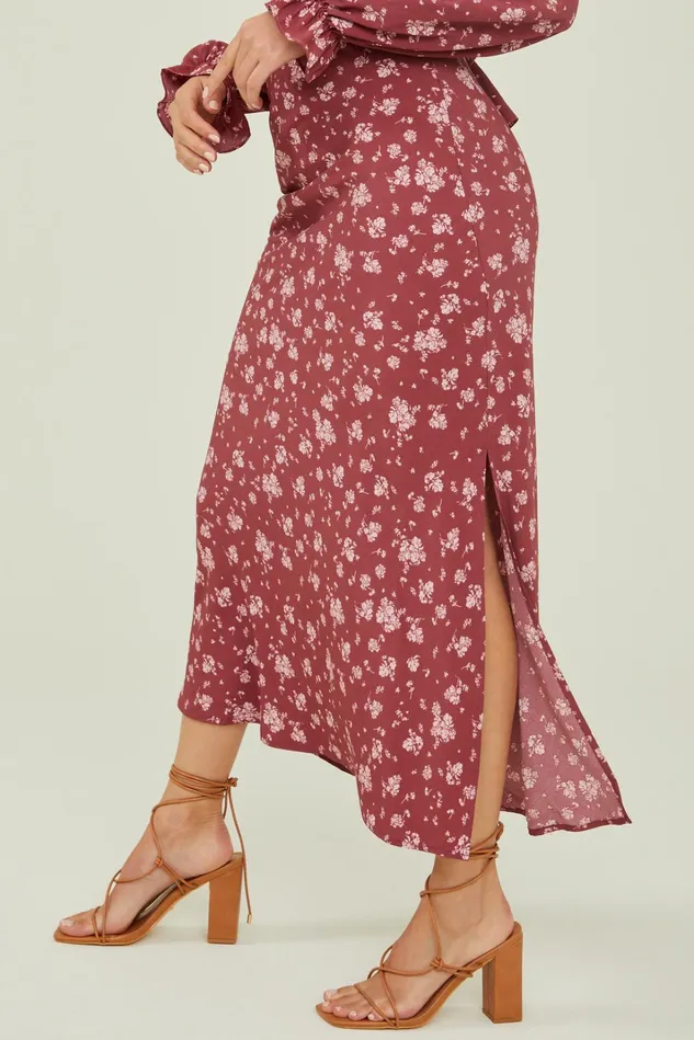 Altar039d State Ivy Floral Maxi Skirt Women Matching Sets
