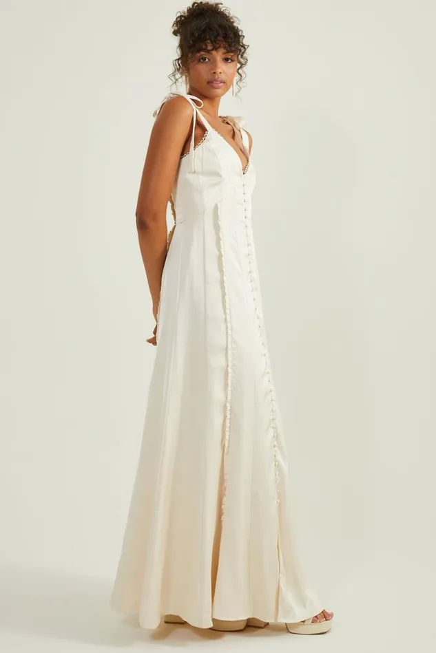 Altar039d State Jacindy Satin Maxi Dress Women Maxi Midi