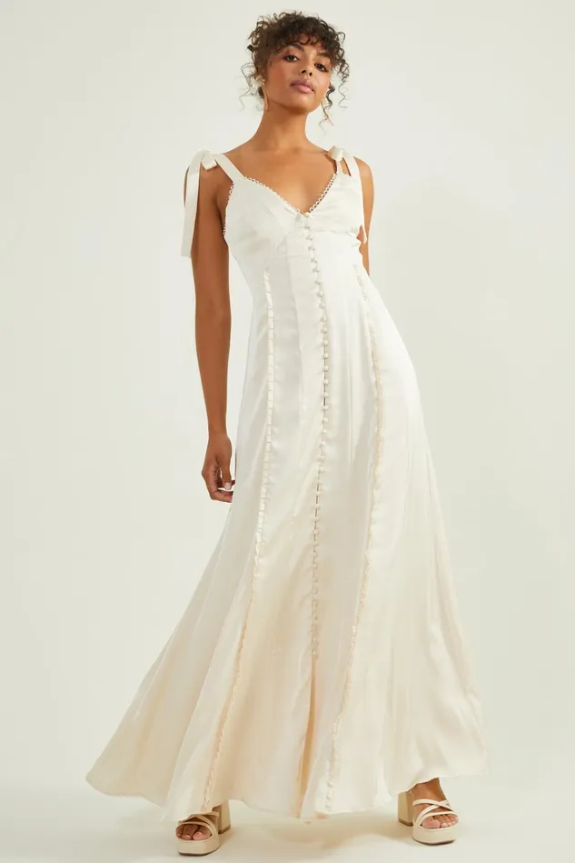 Altar039d State Jacindy Satin Maxi Dress Women Maxi Midi