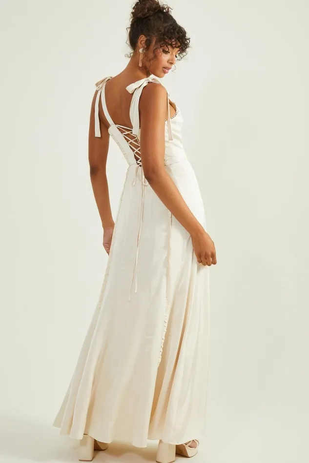 Altar039d State Jacindy Satin Maxi Dress Women Maxi Midi