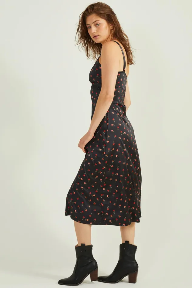 Altar039d State Juliet Satin Midi Slip Dress Women Casual