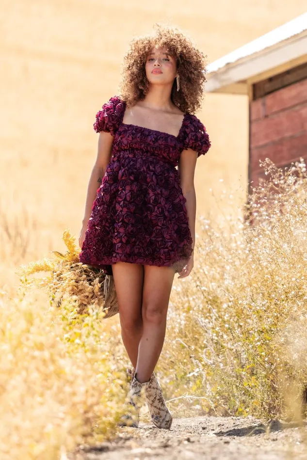 Altar039d State Krystal Rosette Dress Women Mini