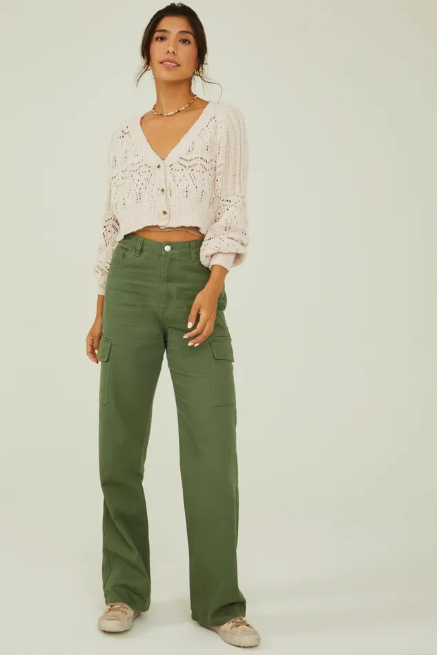 Altar039d State Lacey Cropped Cardigan Women Cardigans