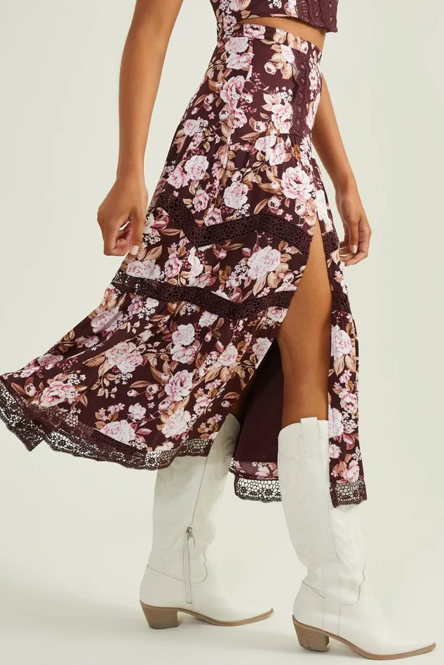 Altar039d State Lacinda Floral Midi Skirt Women Matching Sets