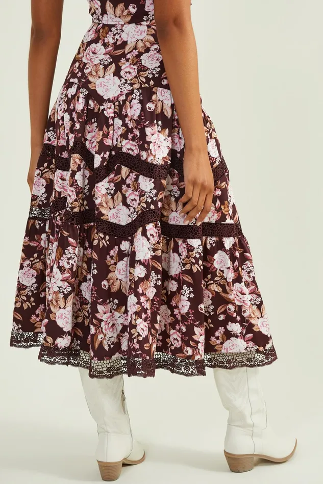 Altar039d State Lacinda Floral Midi Skirt Women Matching Sets