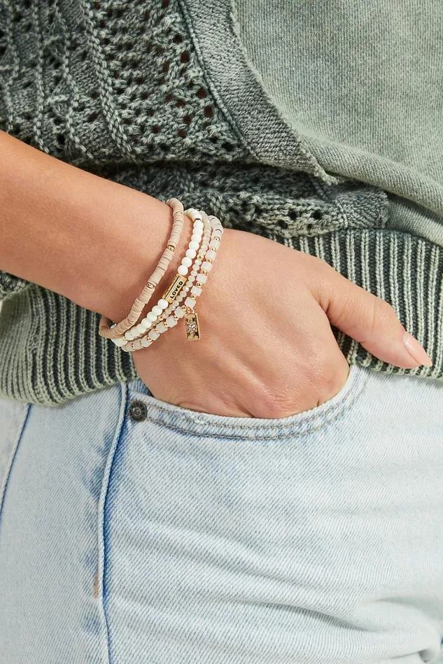 Altar039d State Layered Beaded Stretch Charm Bracelet Pack Women Jewelry