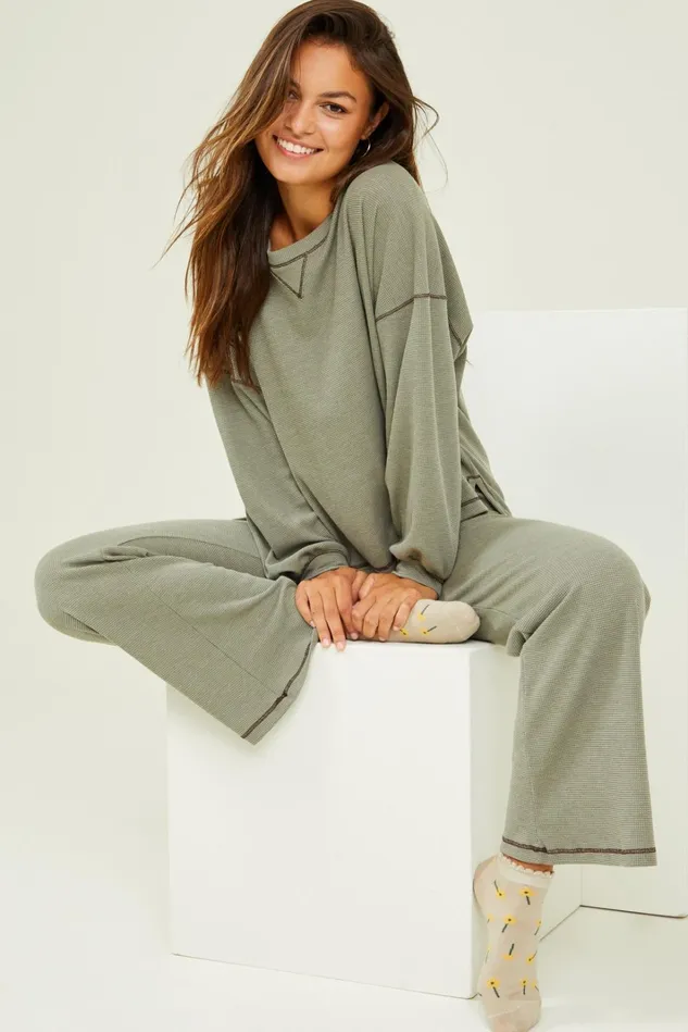 Altar039d State Leigha Thermal Crossover Pants Women Matching Sets