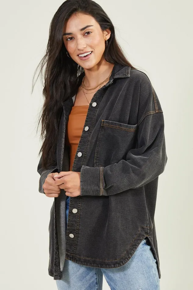 Altar039d State Lori Denim Shacket Women Jackets