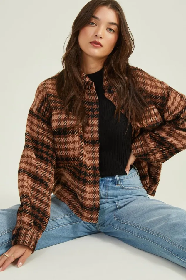 Altar039d State Madi Cropped Plaid Shacket Women Jackets