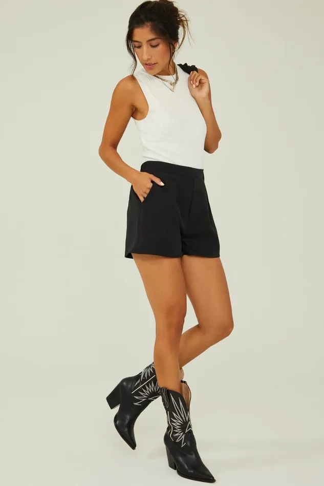 Altar039d State Millicent Pleated Shorts Women Matching Sets