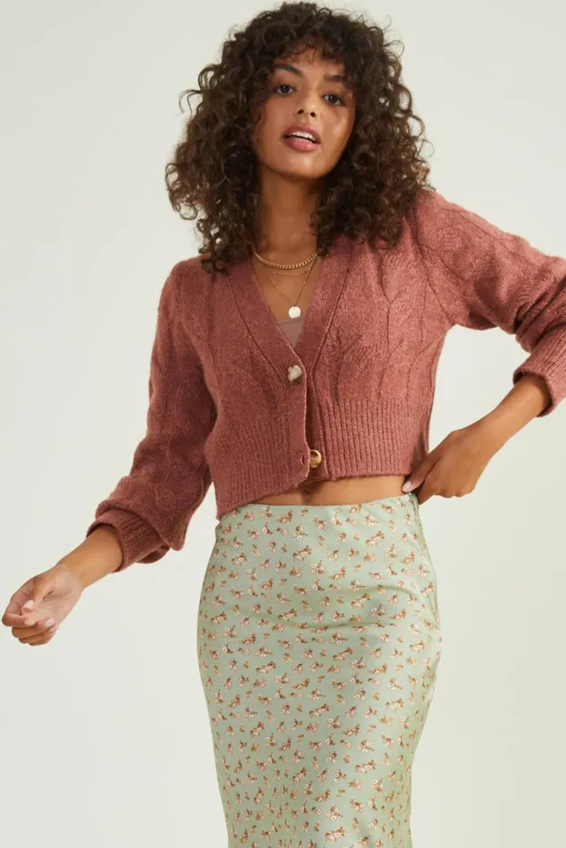 Altar039d State Nevaeh Cable Knit Cardigan Women Cardigans