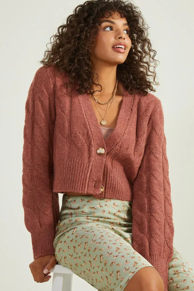 Altar039d State Nevaeh Cable Knit Cardigan Women Cardigans