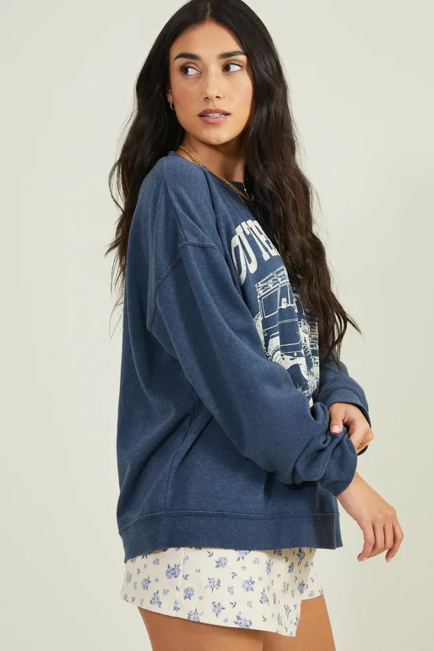Altar039d State Outer Banks Oversized Fleece Sweatshirt Women Graphics