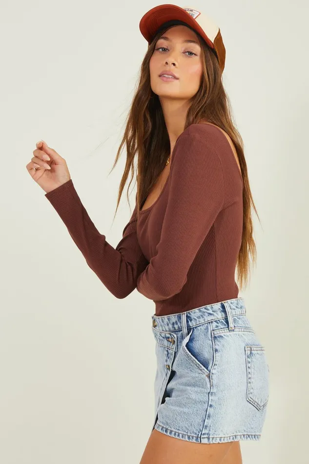 Altar039d State Paige Ribbed Bodysuit Women Bodysuits