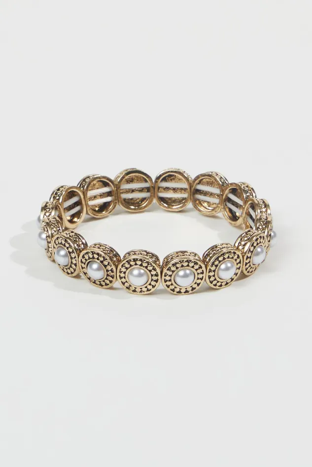 Altar039d State Pearl Cased Stretch Bracelet Women Jewelry