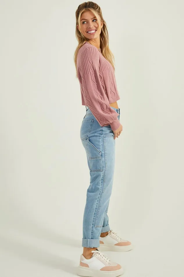 Altar039d State Sage Cable Knit Sweater Women Sweaters