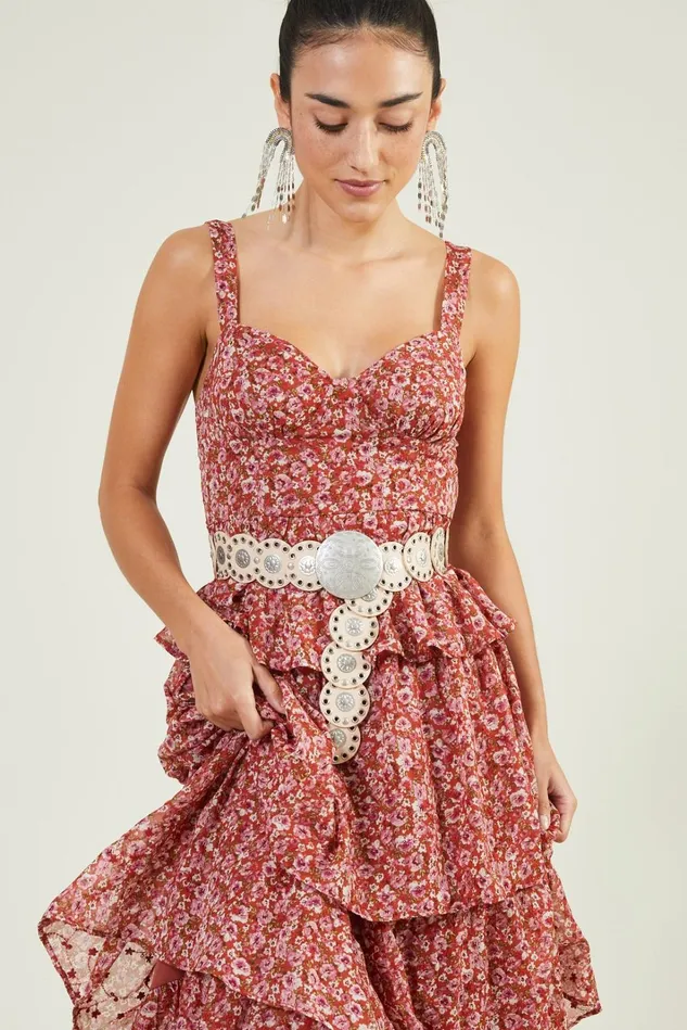Altar039d State Scarlett Ruffled Maxi Dress Women Maxi Midi
