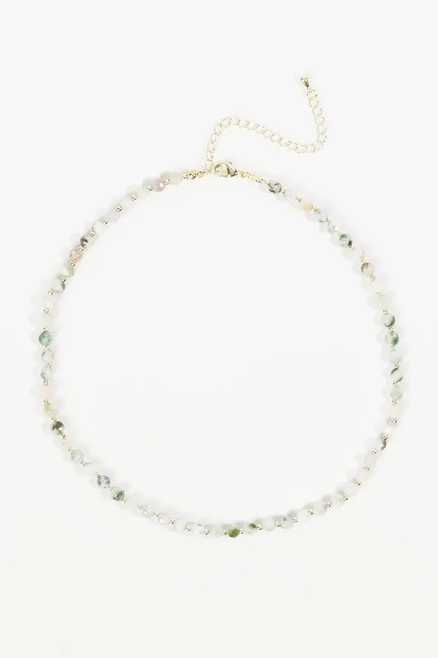 Altar039d State Semi Precious Stone Beaded Choker Necklace Women Jewelry