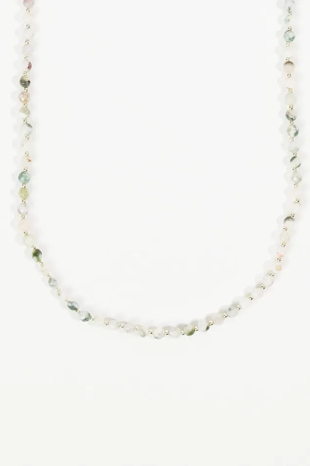 Altar039d State Semi Precious Stone Beaded Choker Necklace Women Jewelry