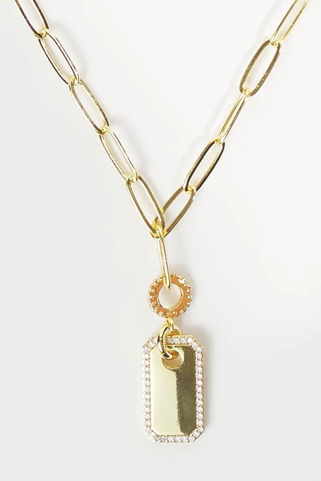 Altar039d State Tag Chain Necklace Women Jewelry