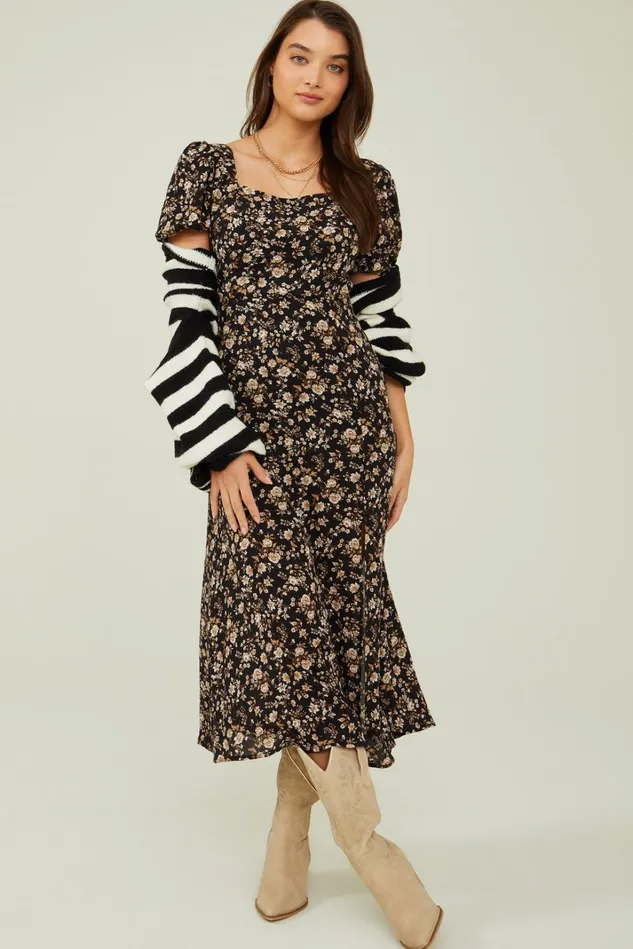 Altar039d State Willow Floral Midi Dress Women Casual