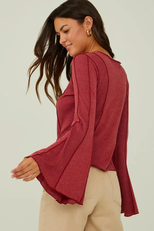 Altar039d State Zya Bell Sleeve Top Women Blouses