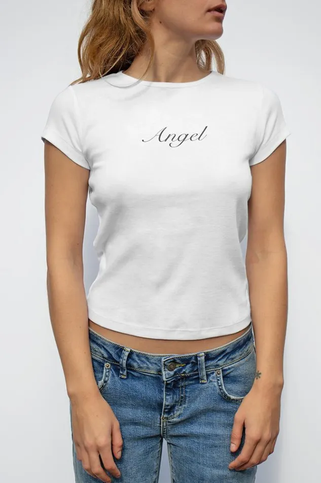 Angel Wings TShirt Women Subdued Graphics