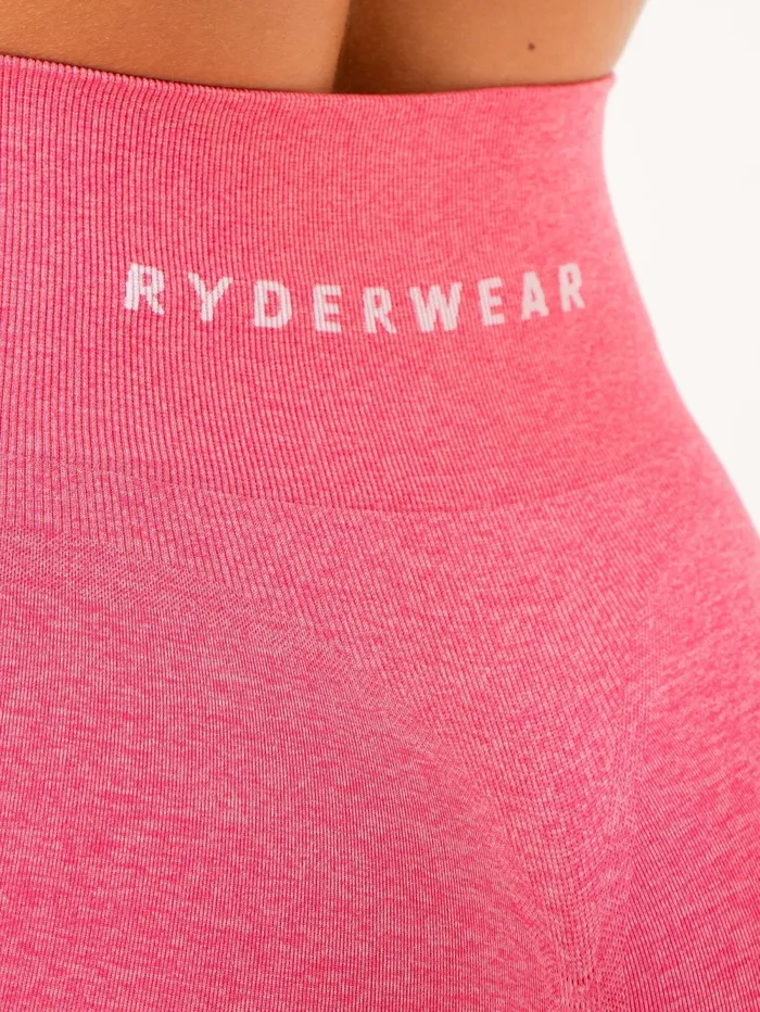 Aspire Seamless Shorts 8211 Hot Pink Marl Women Ryderwear Gym Shorts