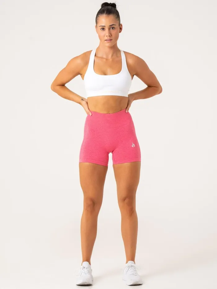 Aspire Seamless Shorts 8211 Hot Pink Marl Women Ryderwear Gym Shorts