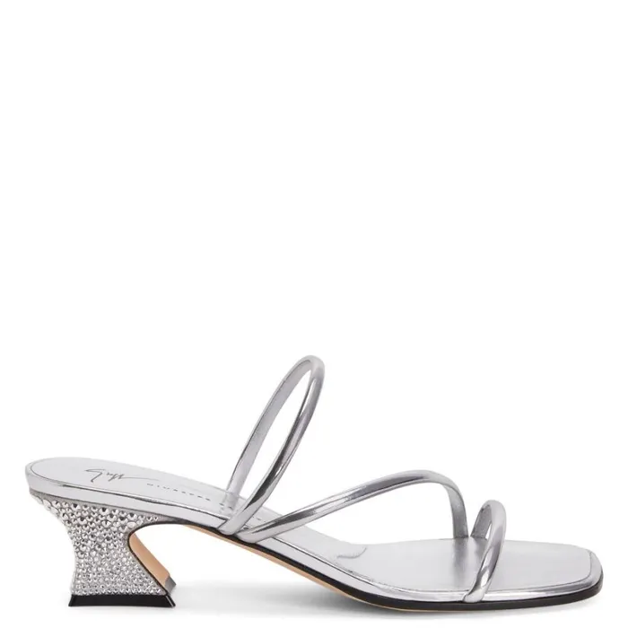 Aude Strass Silver Women Giuseppe Zanotti Sandals