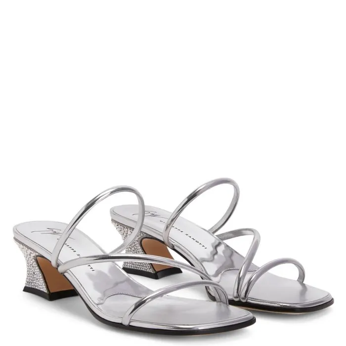 Aude Strass Silver Women Giuseppe Zanotti Sandals