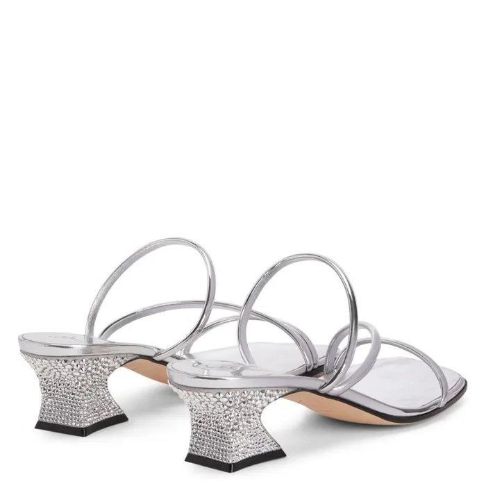 Aude Strass Silver Women Giuseppe Zanotti Sandals
