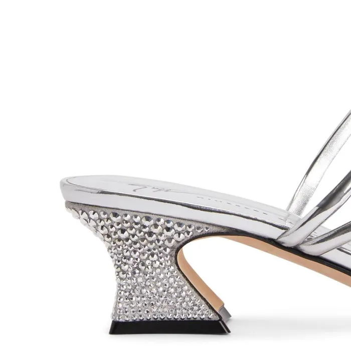 Aude Strass Silver Women Giuseppe Zanotti Sandals