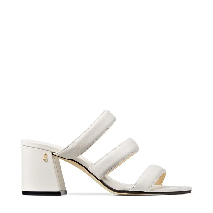Auna 65 Latte Nappa Leather BlockHeel Mules With Jc Emblem Latte Women JIMMY CHOO Mules Auna 65 Latte Nappa Leather BlockHeel Mules With Jc Emblem Latte Women JIMMY CHOO Mules