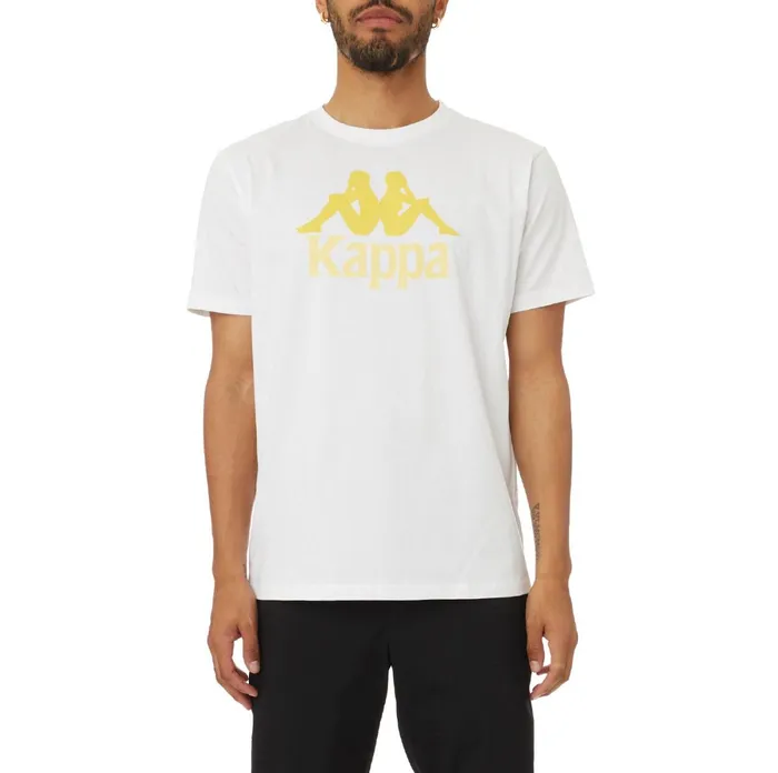 Authentic Estessi TShirt 8211 White Orange Yellow White Orange Yellow Kappa Mens TShirts Casaul Authentic Estessi TShirt 8211 White Orange Yellow White Orange Yellow Kappa Mens TShirts Casaul