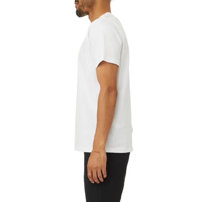 Authentic Estessi TShirt 8211 White Orange Yellow White Orange Yellow Kappa Mens TShirts Casaul