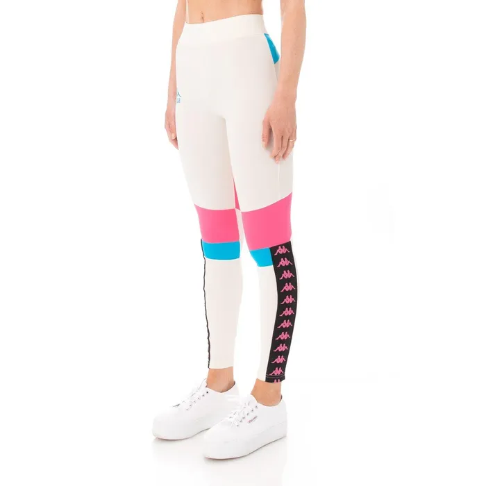 Authentic Football Beksi Leggings 8211 Cream Cream Kappa Womens Track Suits